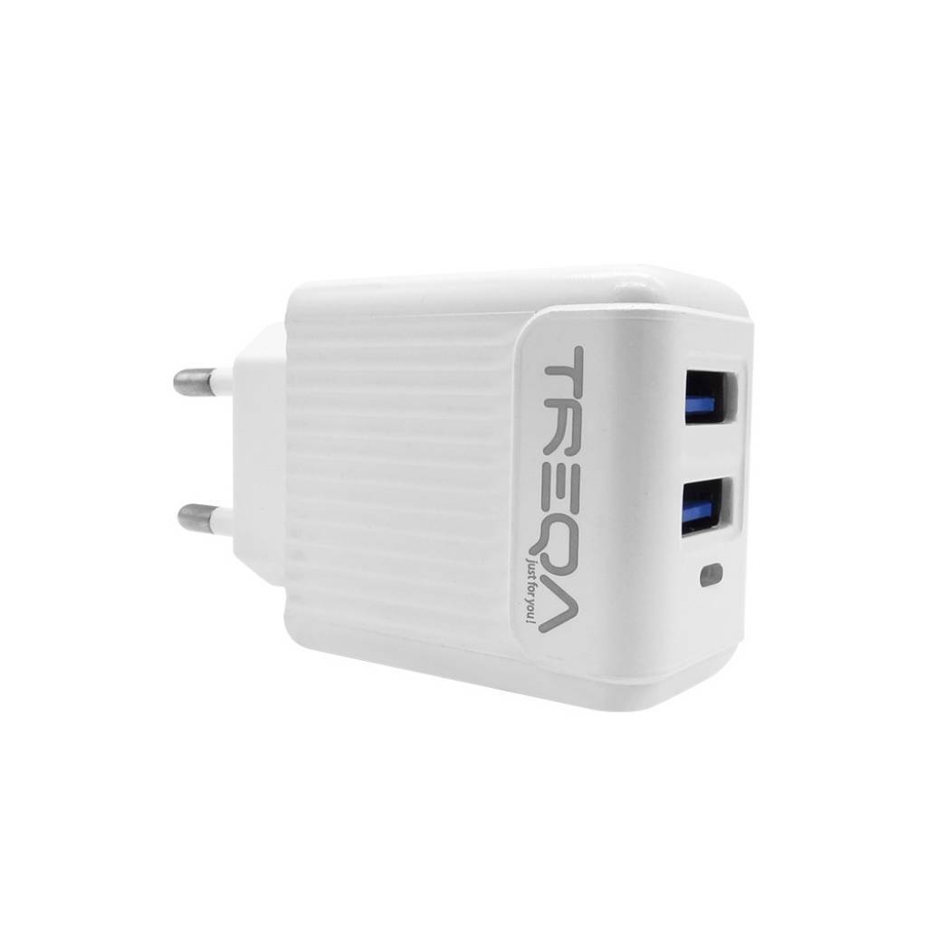 Cargador Treqa Compatible Usb Doble 3.1a 100-240v®