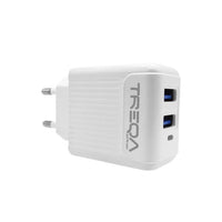 Cargador Treqa Compatible Usb Doble 3.1a 100-240v®