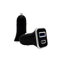 Cargador Treqa Compatible 12v/24v 2.4a Usb Y Tipo C Auto®