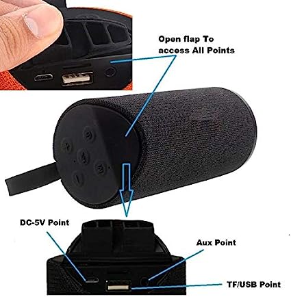 Parlante Portátil Tyg Tg-113a Bt Usb Msd Fm Aux Manos Libre®